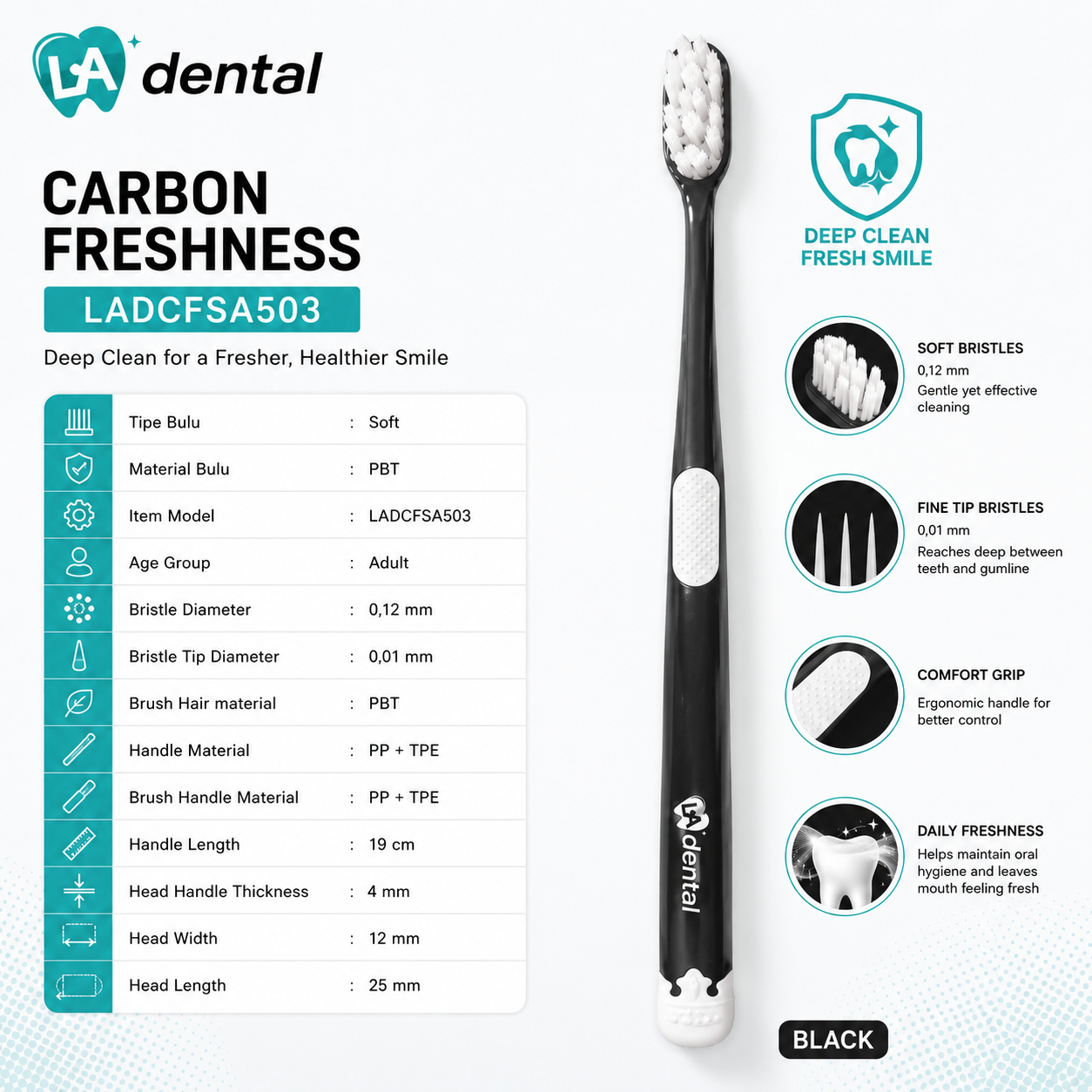 Sikat Gigi Dewasa CARBON FRESHNESS SERIES - Image 2
