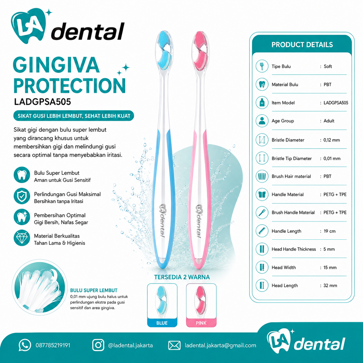 Sikat Gigi Dewasa GINGIVA PROTECTION SERIES