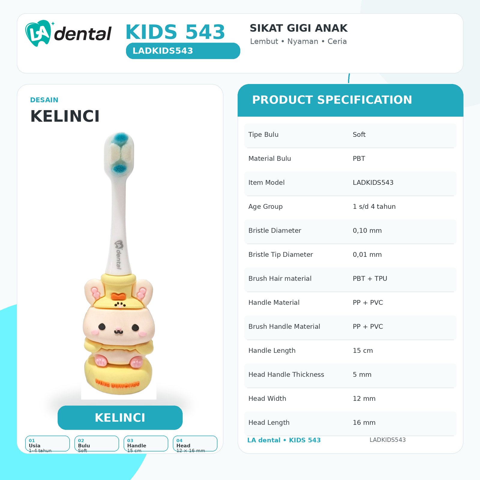 Sikat Gigi Anak KIDS 543 SERIES - Image 2