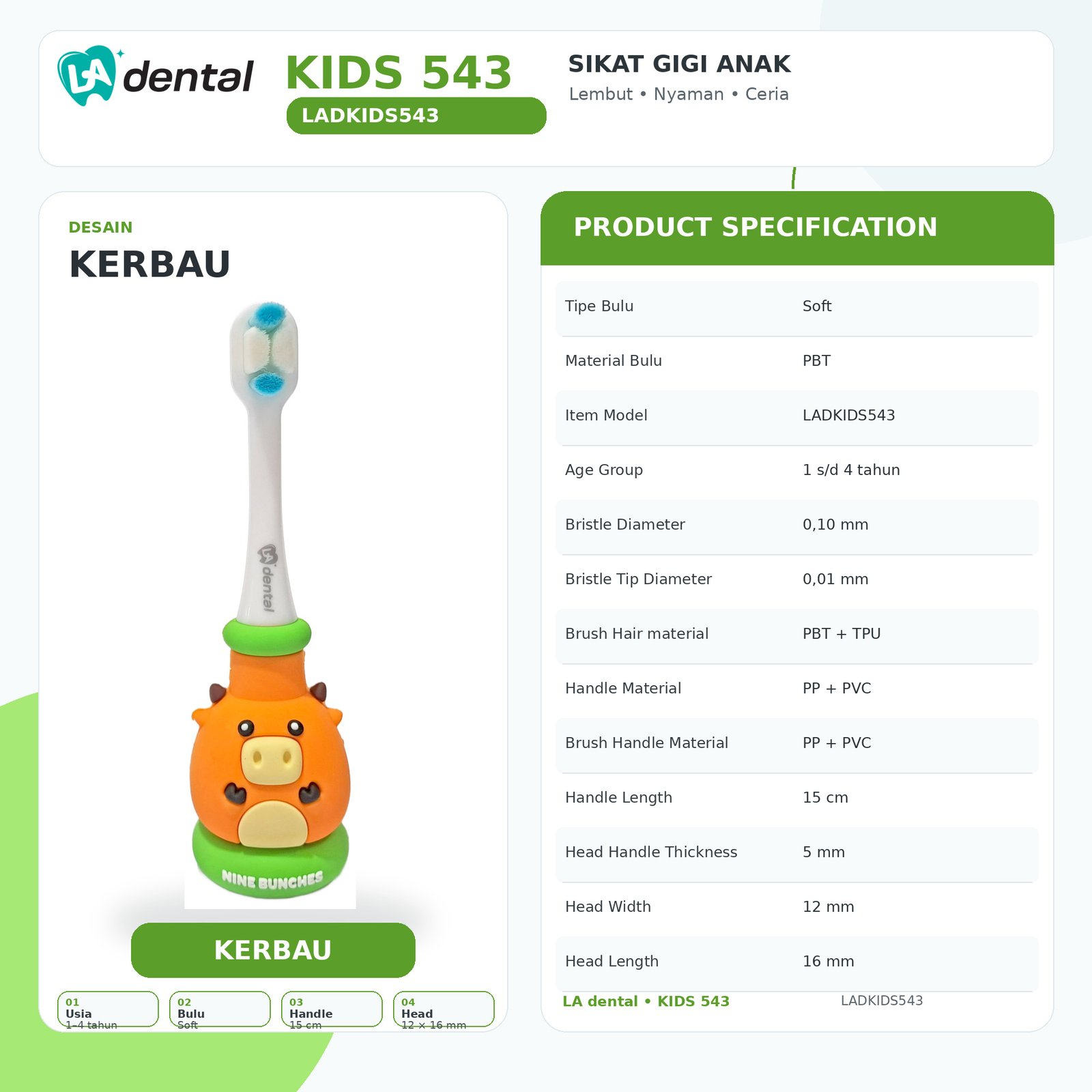 Sikat Gigi Anak KIDS 543 SERIES - Image 3