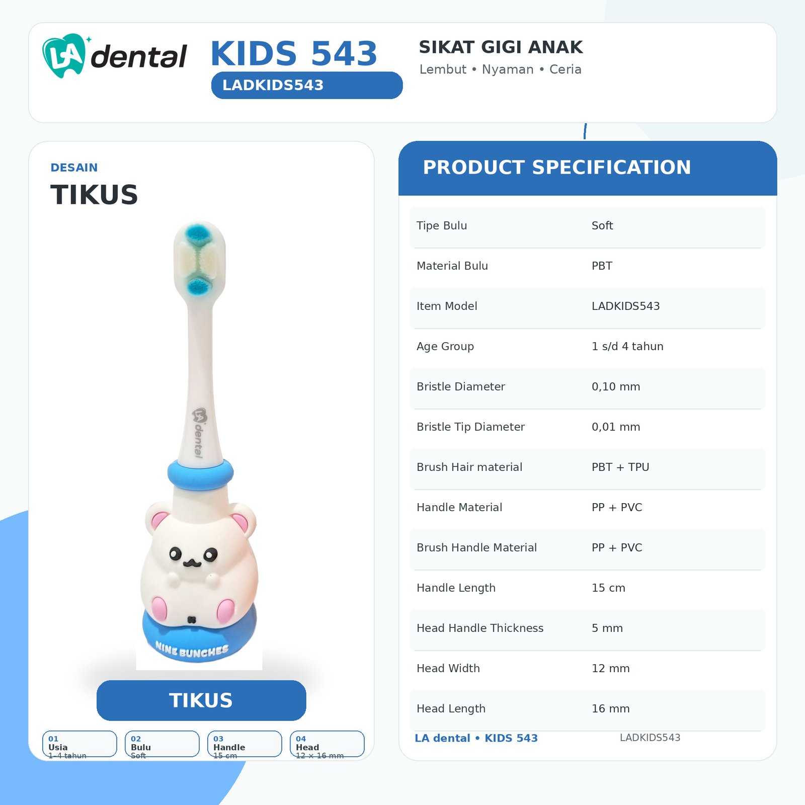 Sikat Gigi Anak KIDS 543 SERIES - Image 6