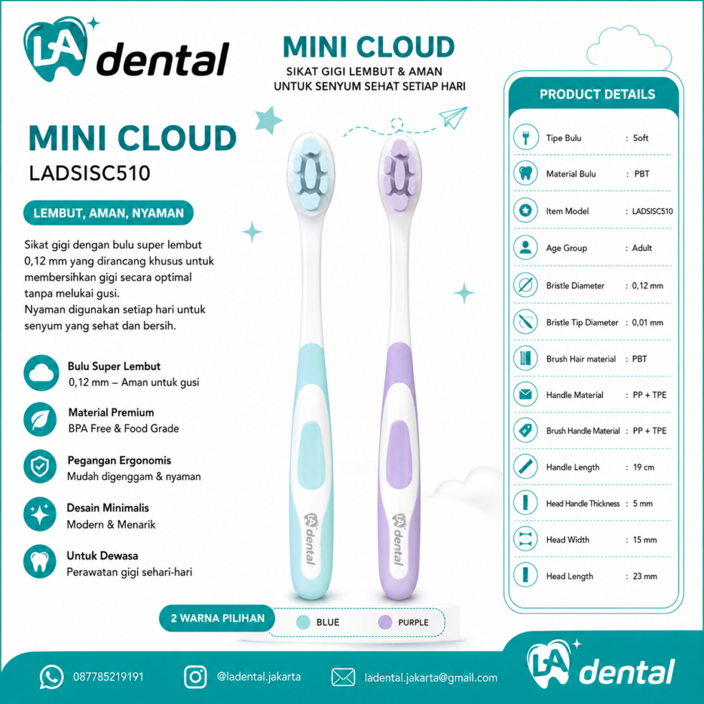 Sikat Gigi Dewasa MINI CLOUD SERIES